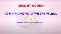 Cán bộ giáo viên và nhân viên trường Tiểu học Hoàng Hoa Thám nghiêm túc tham gia Tập huấn Chính trị hè 2021