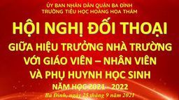 Hội nghị tiếp xúc, đối thoại trực tiếp giữa Bí thư Chi bộ - Hiệu trưởng nhà trường với giáo viên, nhân viên và cha mẹ học sinh năm học 2021 - 2022