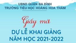 Giấy mời dự lễ khai giảng năm học 2021-2022
