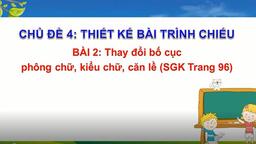 Bài giảng môn Tin học lớp 3 - Tuần 29