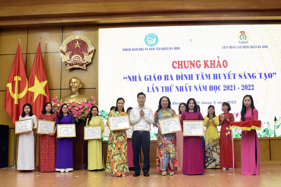 9 nhà giáo dự vòng chung khảo “Giải thưởng nhà giáo Ba Đình tâm huyết, sáng tạo”