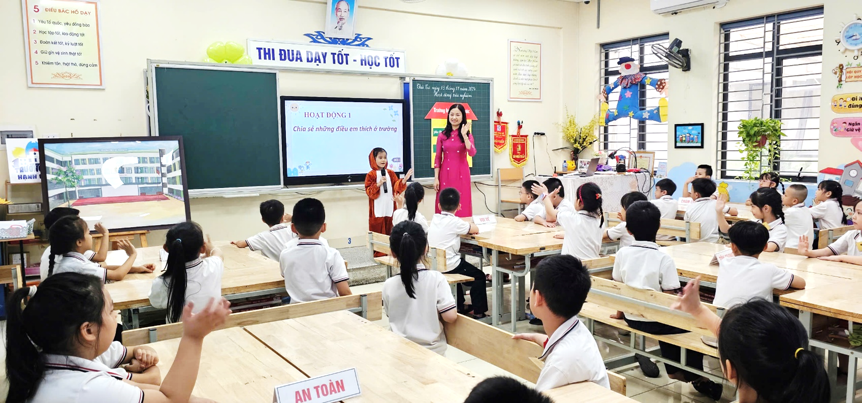 Tiết học sáng tạo của cô giáo Đinh Thị Nga tại hội thi giáo viên dạy giỏi quận Ba Đình