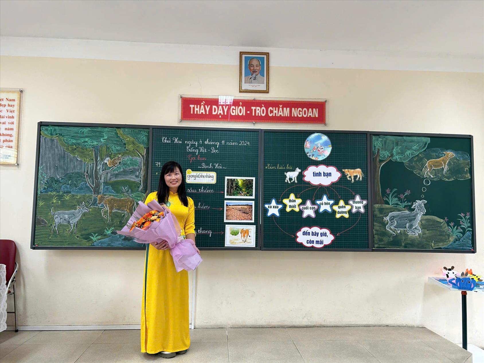 Tiết học truyền cảm hứng của cô giáo Trần Thị Lan tại Hội thi Giáo viên dạy giỏi quận Ba Đình.
