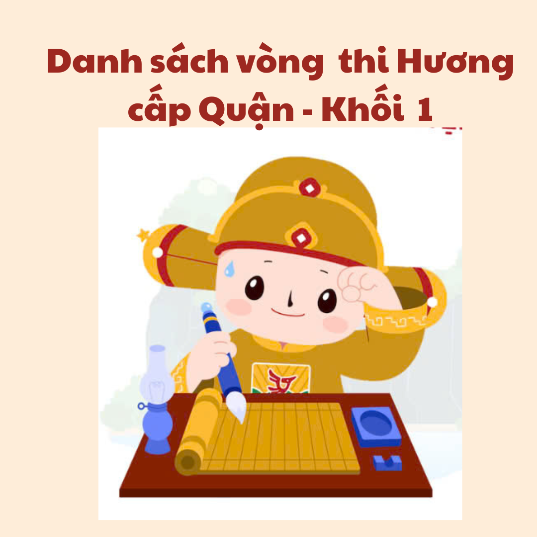 Công bố danh sách học sinh dự thi vòng thi Hương - Cấp Quận - Khối 1