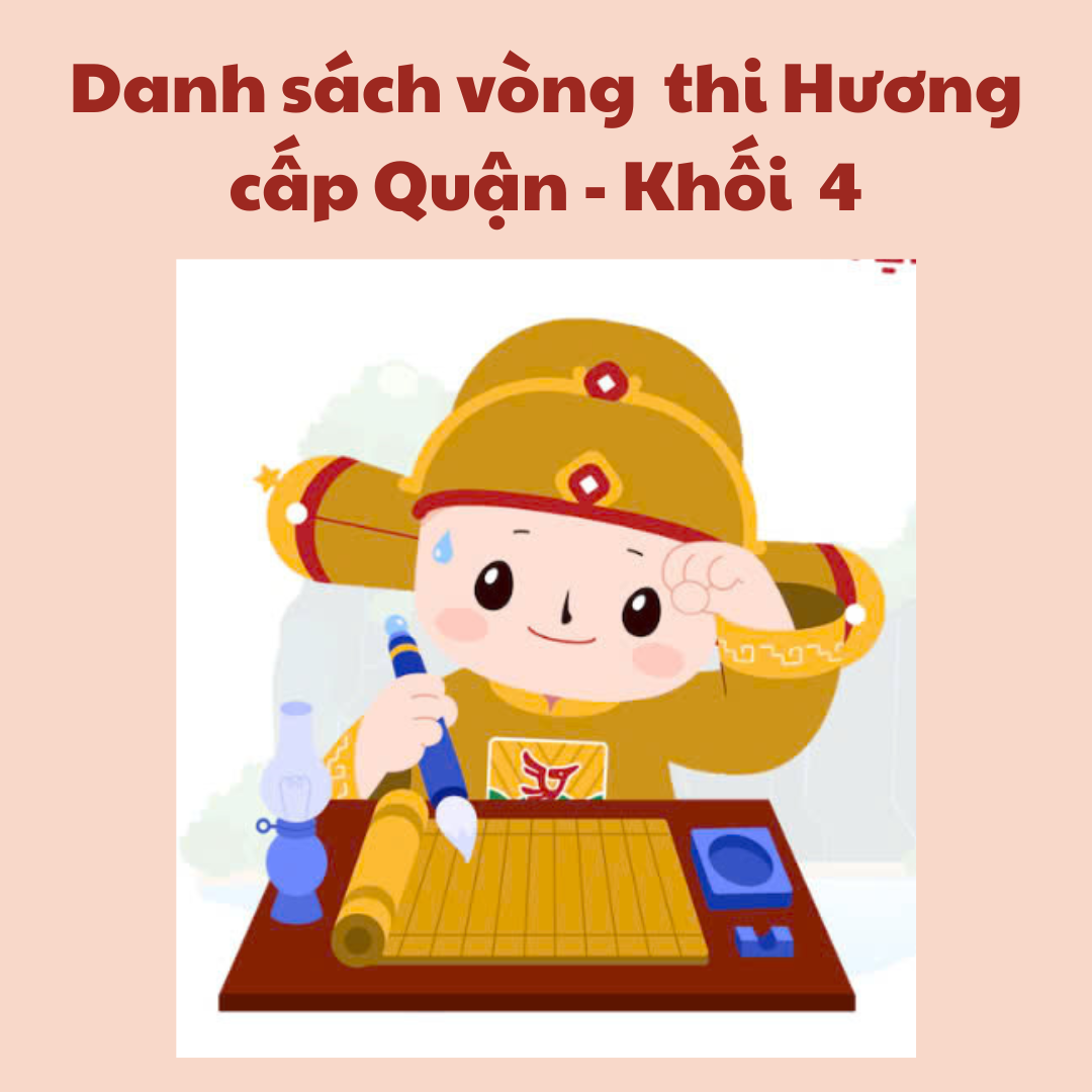 Công bố danh sách học sinh dự thi vòng thi Hương - Cấp Quận - Khối 4