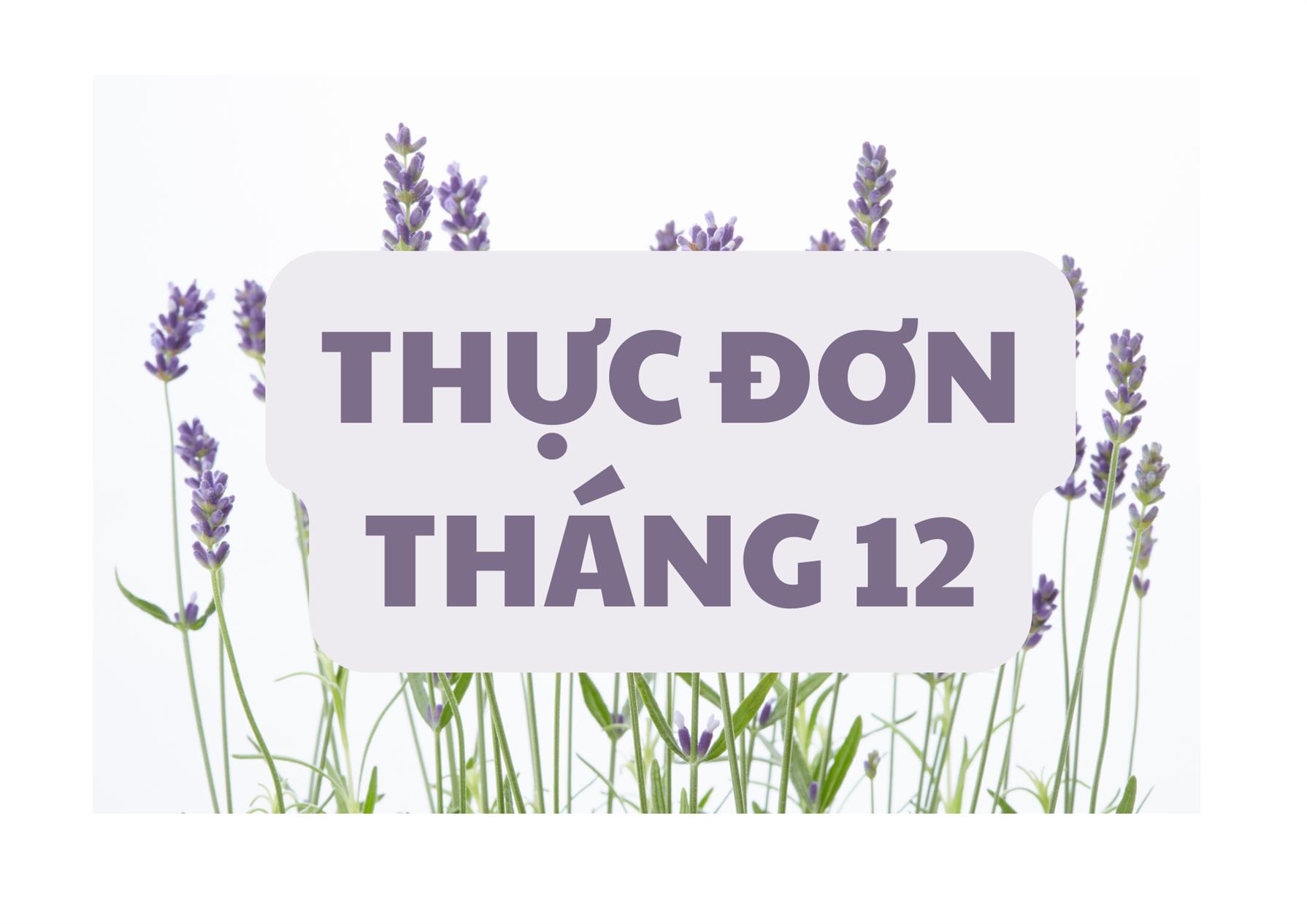 Thực đơn tuần 1 tháng 12