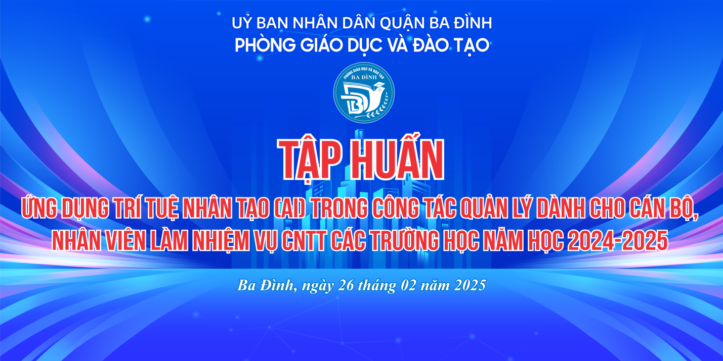 Tập huấn ứng dụng AI trong công tác quản lý trường học