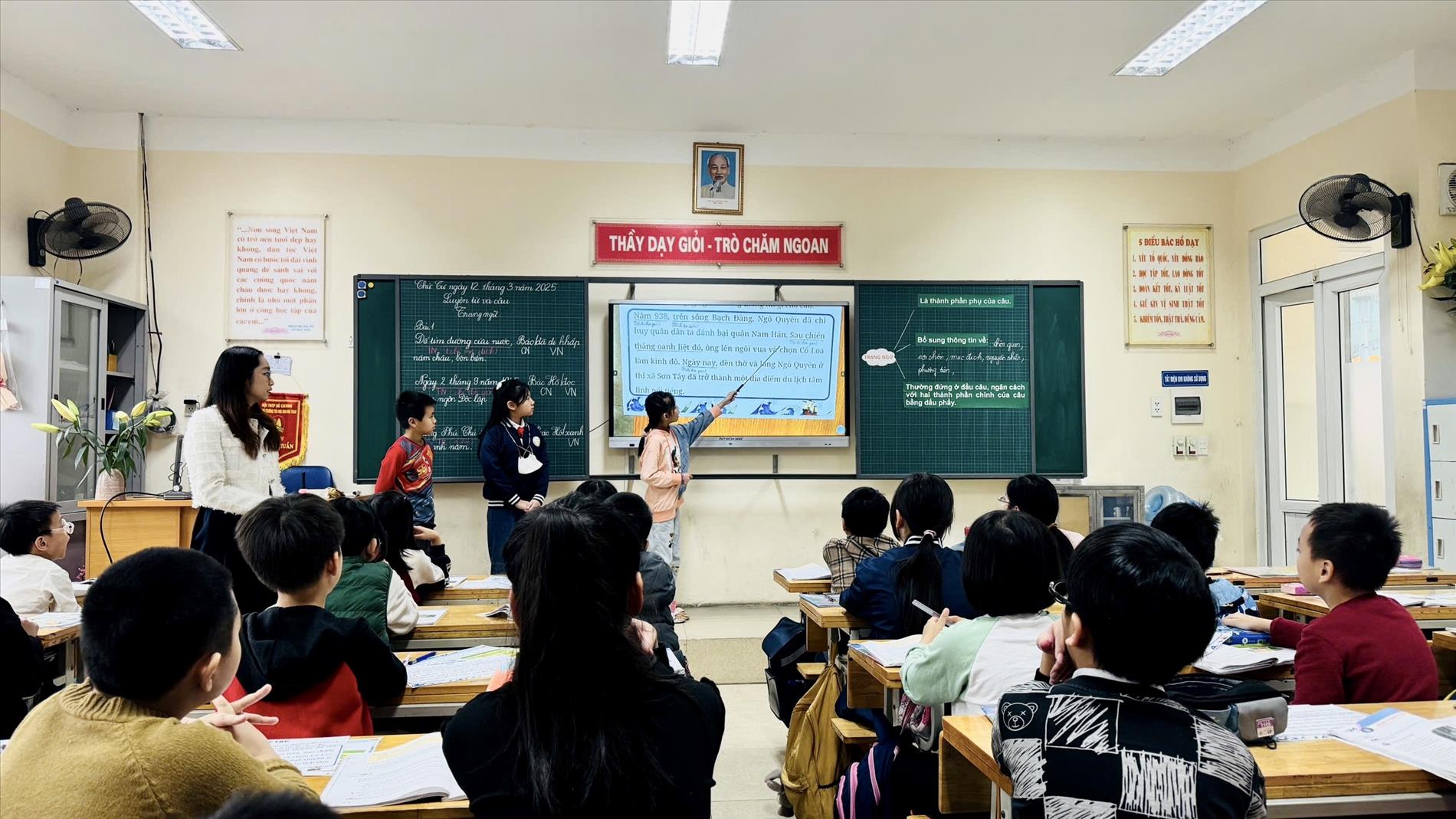 KHỐI 4 TRƯỜNG TIỂU HỌC HOÀNG HOA THÁM TỔ CHỨC CHUYÊN ĐỀ TIẾNG VIỆT - SÁNG TẠO VÀ HIỆU QUẢ TRONG DẠY LUYỆN TỪ VÀ CÂU