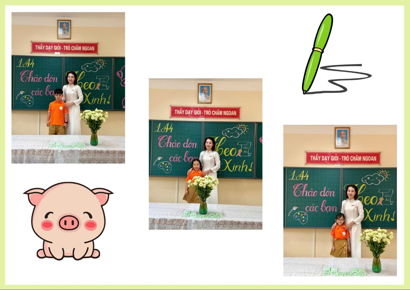 Chào đón các bạn heo con lớp 1A4 - Khởi đầu một hành trình yêu thương