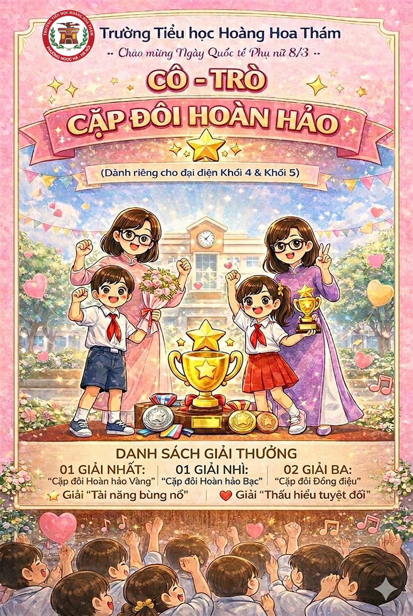 🌟 Thể lệ Cuộc thi cặp đôi “Cô - trò hoàn hảo" 🌟  (Dành riêng cho đại diện Khối 4 & Khối 5)