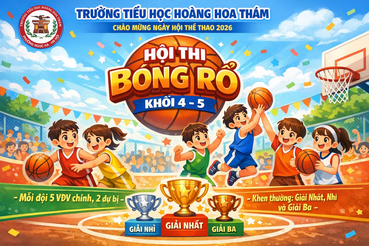 🏆 Hào hứng Hội thi Bóng rổ - Khối 4-5 🏆