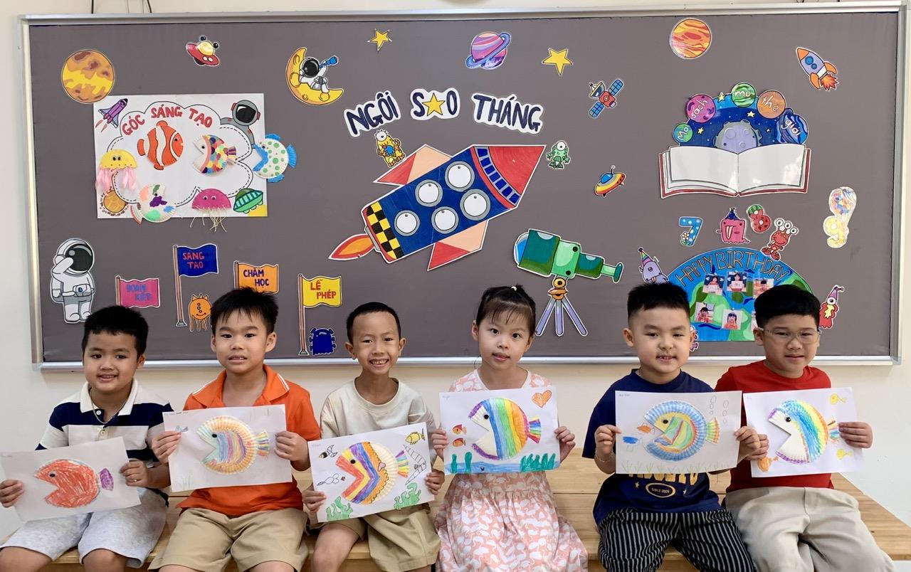 Bồi dưỡng tình yêu thiên nhiên và ý thức bảo vệ môi trường với chủ đề “Thế giới đại dương” tại khối 1