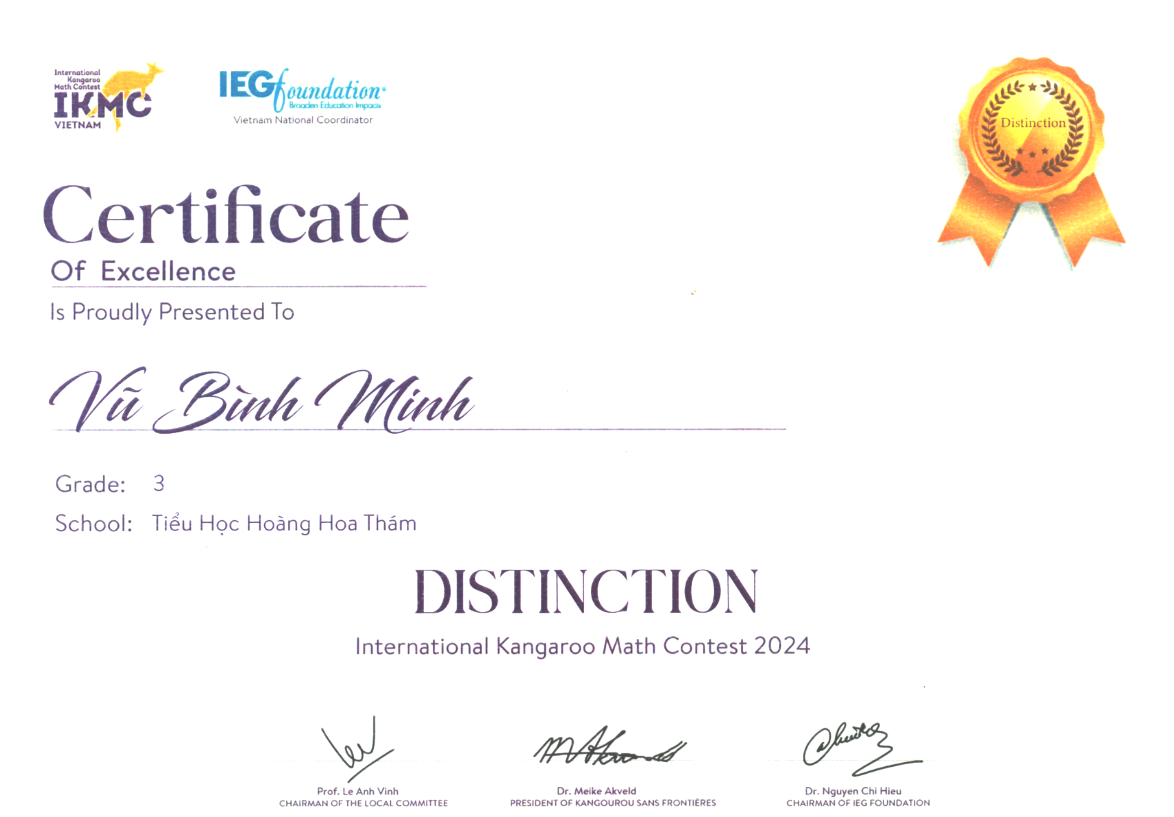 A certificate with a ribbon and text

Description automatically generated with medium confidence